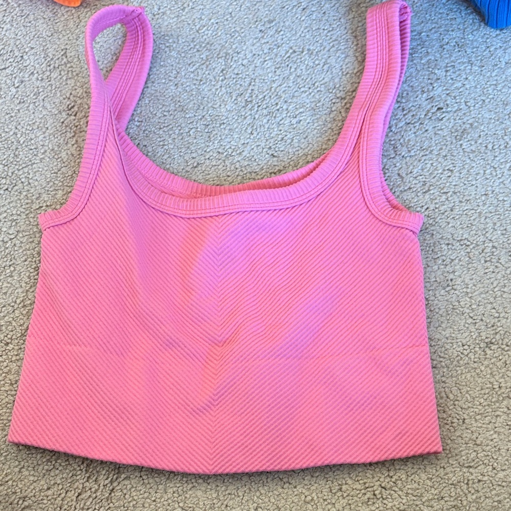 Nikibiki Vibrant Pink Ribbed Crop Top